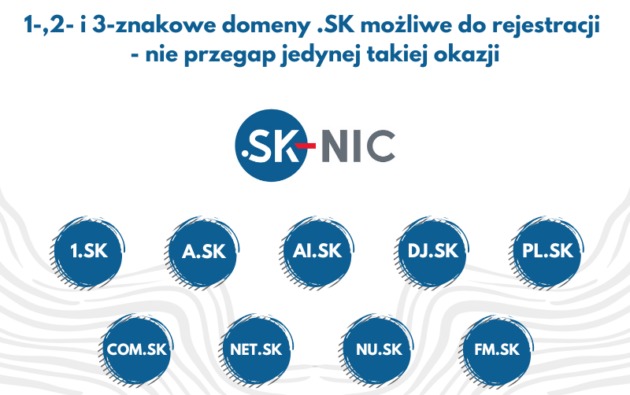 1 ,2 i 3 znakowe domeny .SK możliwe do rejestracji nie przegap jedynej takiej okazji