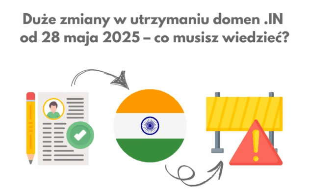 Duze zmiany w utrzymaniu domen .IN od 28 maja 2025 – co musisz wiedziec