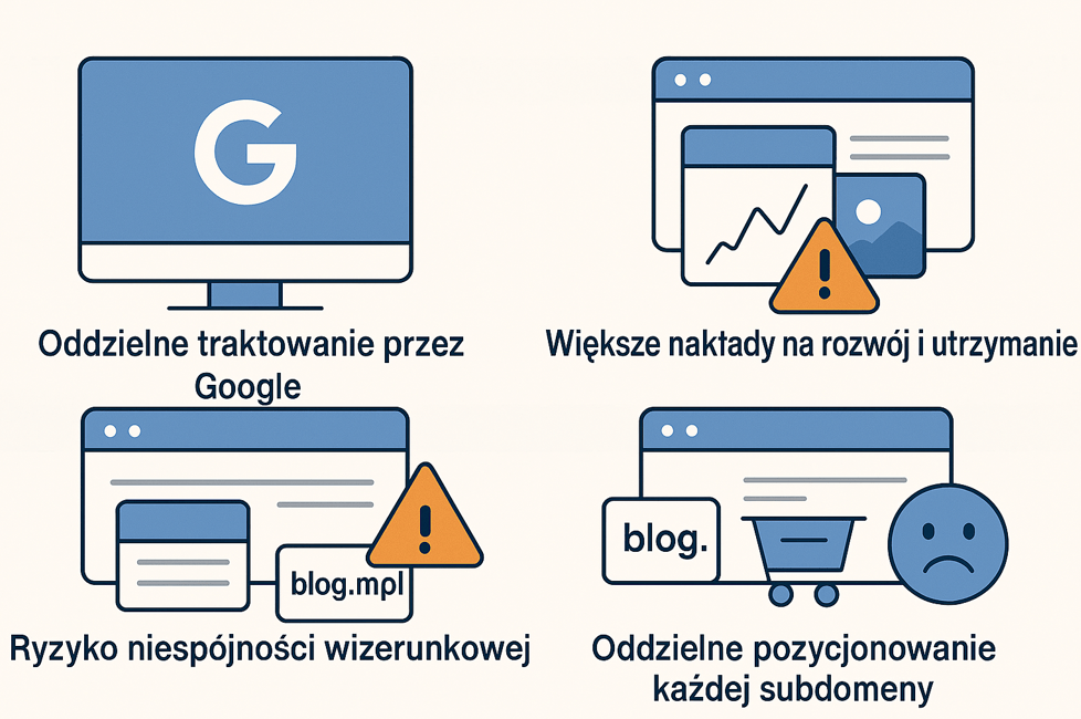 Potencjalne wady subdomen – co warto wiedzieć min