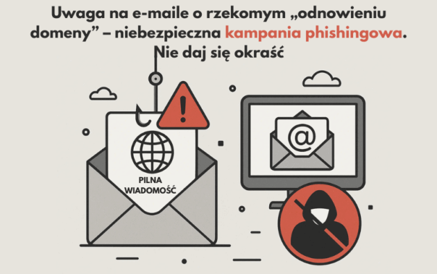 Uwaga na e maile o rzekomym „odnowieniu domeny” – trwająca kampania phishingowa