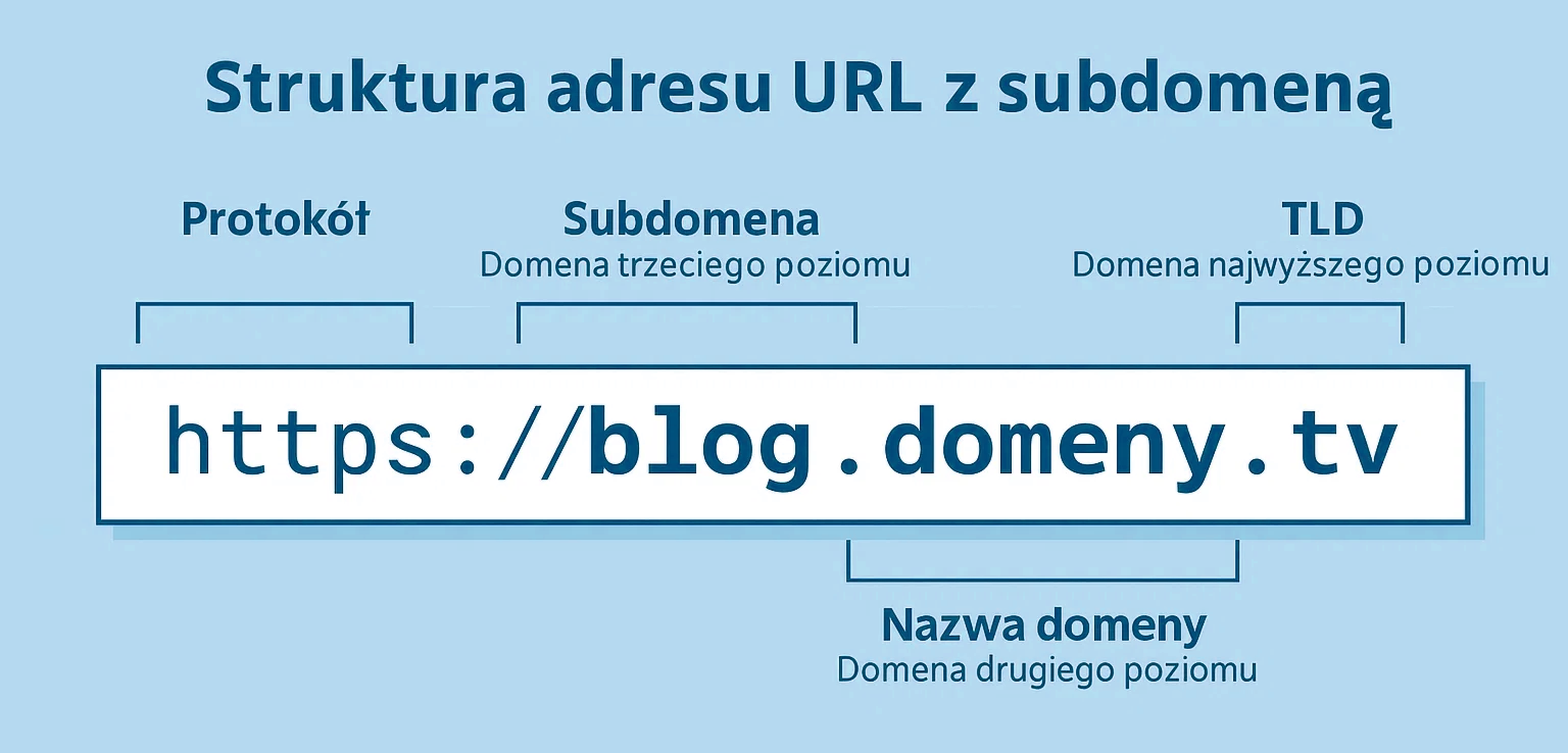struktura adresu url z subdomeną